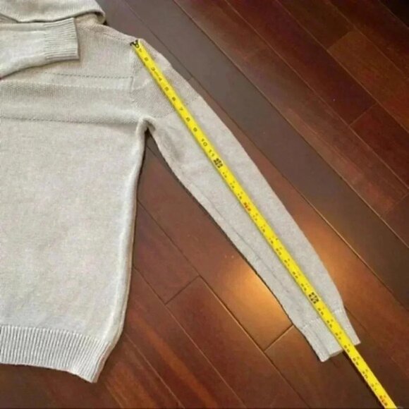 RW&CO Men’s Sweater Pullover Shawl Collar Cotton Textured Knit Grey Small - Picture 10 of 14